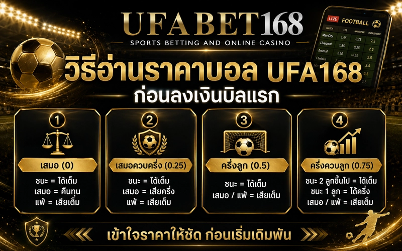 วิธีอ่านราคาบอล UFA168